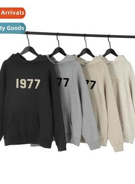 2022ss ESSENTIALS 1977 FOG Flocked ir- padded hoodie sweatsh