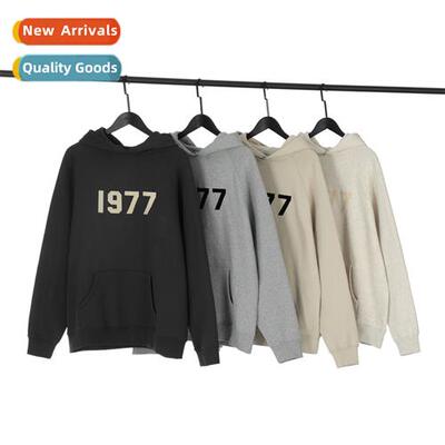 2022ss ESSENTIALS 1977 FOG Flocked ir- padded hoodie sweatsh