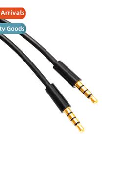 4 sectis wh microphe 3.5mm male to male audio cable AUX car