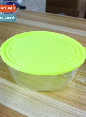 Plastic Crisper Food Seal Box Round Microwave Lunch Box Orga