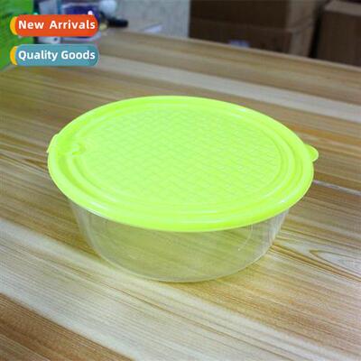 Plastic Crisper Food Seal Box Round Microwave Lunch Box Orga