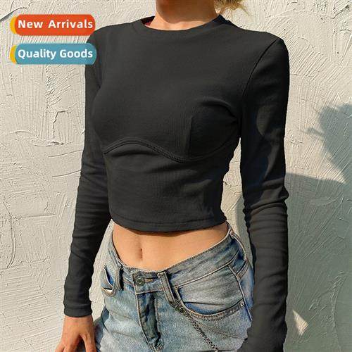 Womens 2023 spring new fashi tide features chest T-shirt Sli