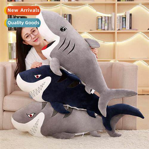 Cute big shark plush toy shark doll nap pillow fice seat cus