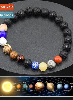 New cosmic galaxy solar system eight planets hand jewelry cs