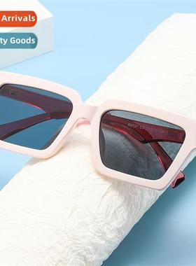 5117 wind niche retro color blocking sunglasses 2023 new squ
