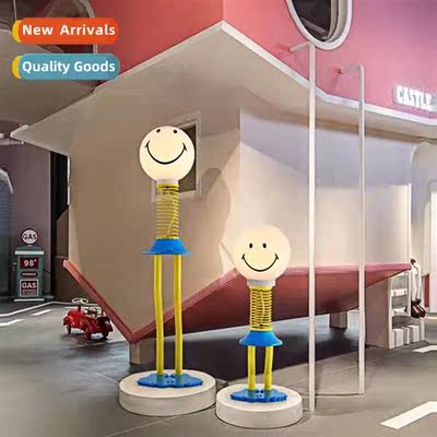 Memphis playful spring carto childrens room floor lamp boys