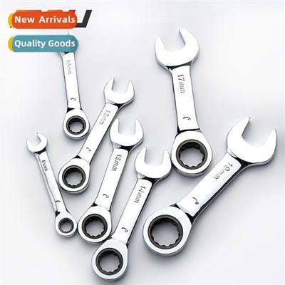 Short hle quick ratchet wrench open-ended plum blossom dual-