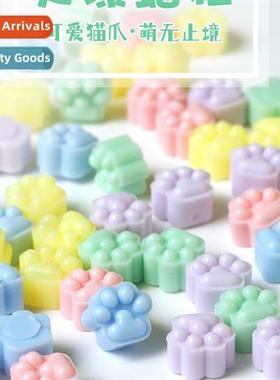 DIY macar color mixing cats paw fire paint wax particles cut