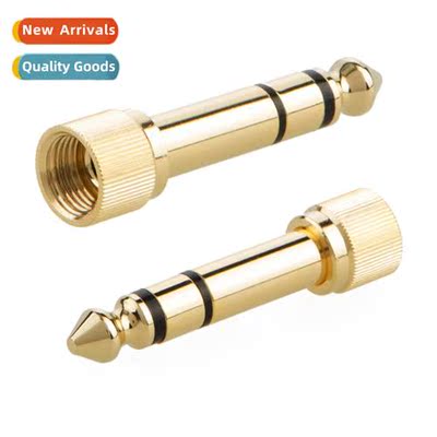 Gold-plated 6.35 male to 3.5 female adapter plug 6.5 to 3.5