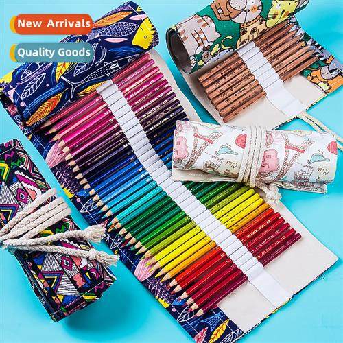 Hmade canvas pen curtain large-capacy canvas pencil bag sket