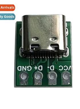 TYPE-C female chassis cnector test board double-sided posive