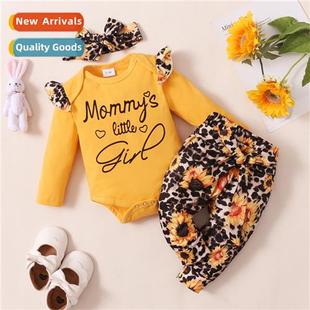 print 2022 sleeved fall new top Girls letter spring