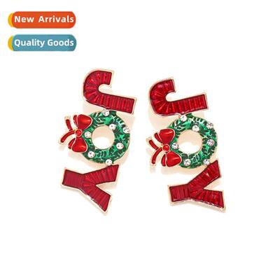 fashi alloy drops set rhineste stars Christmas e earrings ne