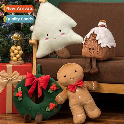 ins cute Christmas wreath gingerbread man snow house small h