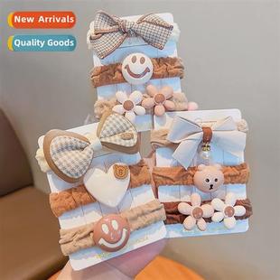 girls milk new rubber circle headband band color Cute curry