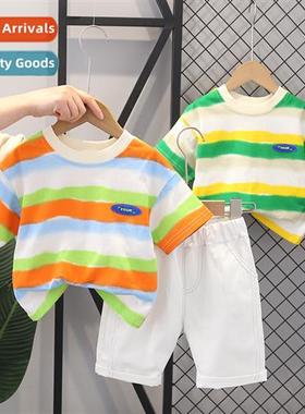 2023 new childrens carto short-sleeved su boys summer n casu