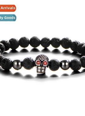 Fashi Volcanic Ste Bracelet 8mm Copper Beads Microset Zirc S