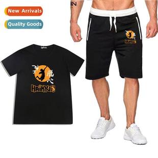 Anime around  volleyball teenager face short-sleeved shorts