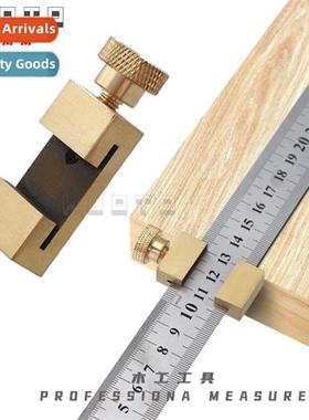 Steel Ruler Lim Adjustment Block Woodworking Scribing Locato