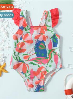 Girls spring  fall  2021 new n fly sleeve small children in