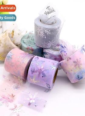 Korean versi 6cm 25 yards  two-color rainbow illusi snowflak