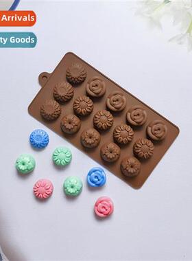 15 types  flower shaped chocolate biscu cake molds, ice crea