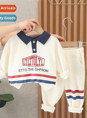 2023 spring new boys lapel sweater lg-sleeved su boys baby s