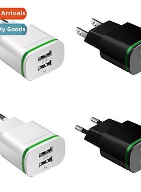 2A Cell Phe Charger wh Lights LED Glowing Charging Head Dual