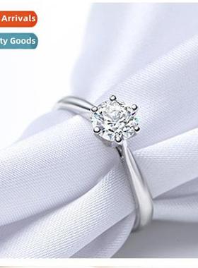 925 Sterling Silver Ring Classic Couple Diamd Ring Jewelry D