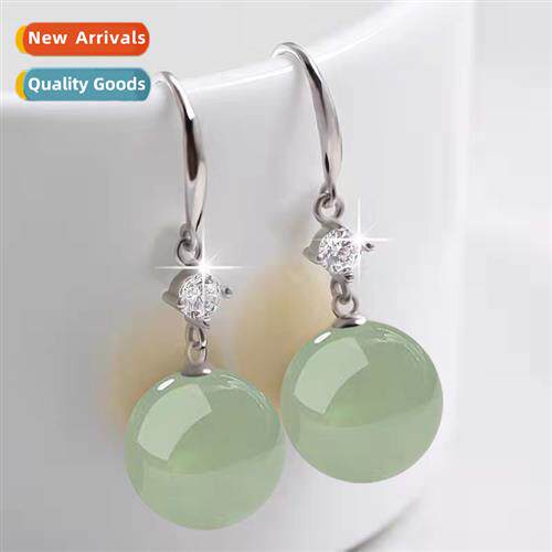 Simulati green lapis lazuli jasper  field jade earrings fema