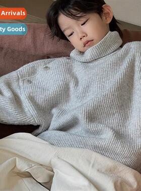 Boys turtleneck sweater 2023 new winter baby boy clos winter
