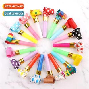Birthday Party Lg Nose Blow Roll Carto Whistle Retractable C