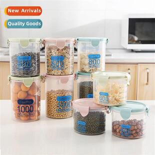 Plastic Flower Sealed Food Tea Jars Transparent