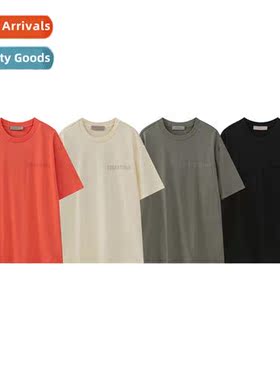 High Set Tide FOGESSENTIALS Flocked letters round neck cott