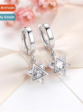 crystal hexagram earrings earrings female temperament persal