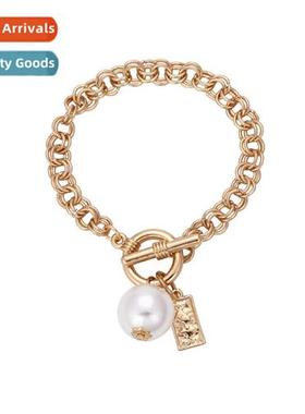 New Simple Creative Trend Hip Hop Chain Bracelet Fashi Pearl