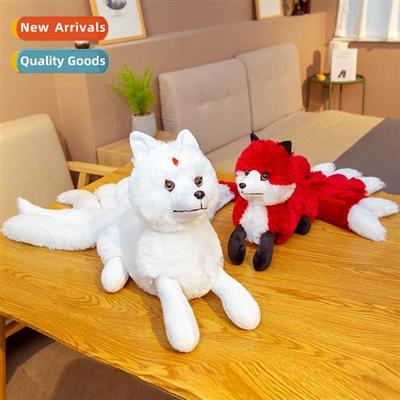 Creative simulati toys fox plush nine-tailed fox doll home d