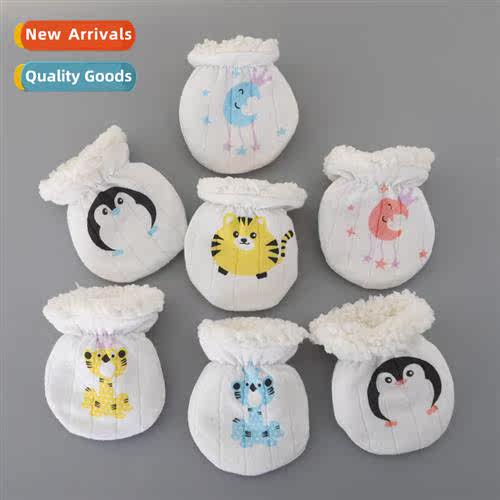 Autumn  winter baby thickened physical anti-scratch gloves b