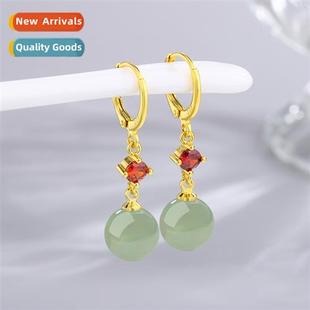 lazuli jasper field Simulati earrings lapis jade fema green