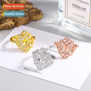 Womens Ring Empty Jewelry Rings Zircia Bracket Accessorie