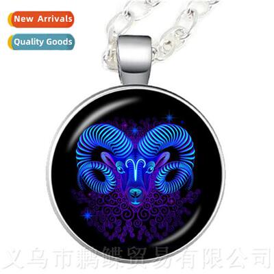 Vintage 12 Zodiac Signs Gemini Cancer Leo Pendant Necklace