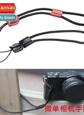 Black Brown Cowhide Leather Microslice Camera Wrist Strap Mi