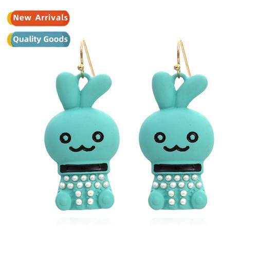 Cute carto bunny ear hooks fashi temperament versatile earri