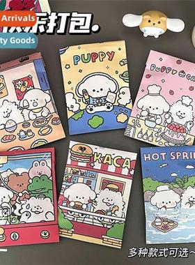 ins wind carto colorful cute puppy paper bag bag sundries st