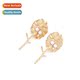 style alloy earrings light temperame leaf luxury pearl