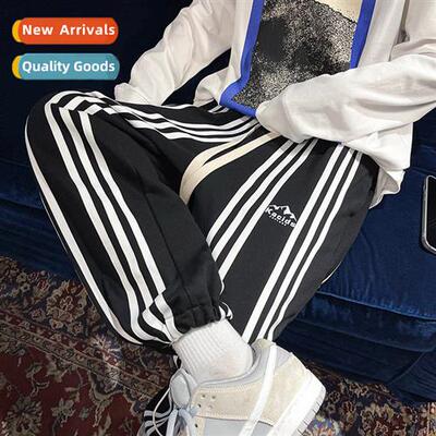 Casual drawstring pants mens 2022 spring vibe high set style