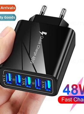 Stard 48W Illuminated 5USB Cell Phe Charger Brish Stard Char