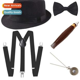 Pocket Knot Party Back Tie Watch Cigar Hat Tweed Theme Mens