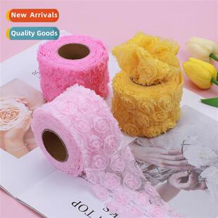 8cm wide 5 yards lg 3d small roses embroidered mesh rolls co