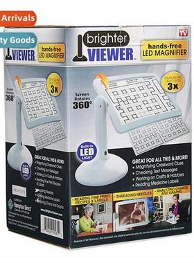 Brighter Viewer Screen Amplifier Desktop Magnifier wh Led Li